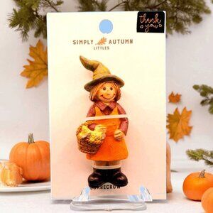 Scarecrow Girl Dollhouse Mini Fall Halloween Village Simply Autumn Littles